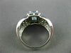 ESTATE 1.84CT DIAMOND & AAA AQUAMARINE 14K WHITE GOLD FILIGREE FLORAL RING 21324