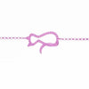 ESTATE .13CT PINK DIAMOND 18KT ROSE GOLD 3D KITTY ADJUSTABLE FUN BRACELET