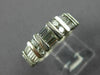 ESTATE 1CT ROUND & BAGUETTE DIAMOND 14KT WHITE GOLD 3D ANNIVERSARY RING #21536