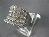 ESTATE LARGE 2.40CT DIAMOND 14KT WHITE GOLD ROUND 3D MULTI ROW ANNIVERSARY RING