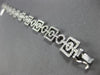 ESTATE WIDE 4.0CT DIAMOND 14KT WHITE GOLD ROUND & SQUARE CLASSIC TENNIS BRACELET