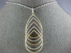 EXTRA LARGE 1.33CT DIAMOND 18KT TRI COLOR GOLD 3D OPEN TEAR DROP JOURNEY PENDANT