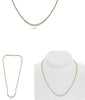 LARGE 4.0CT DIAMOND 14K YELLOW GOLD 3D ROUND GRADUATING ETERNITY TENNIS NECKLACE