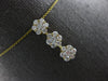 1.15CT DIAMOND 14K YELLOW GOLD ROUND FLOWER PAST PRESENT FUTURE FLOATING PENDANT