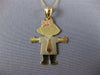 ESTATE 14KT TRI COLOR GOLD HAPPY BABY GIRL ENGRAVABLE PENDANT WITH CHAIN #24243