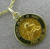 ESTATE SMALL 14KT YELLOW GOLD SACRED HEART OF MARY PRAY FOR US PENDANT #25003