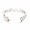 8.28CT DIAMOND & AAA AQUAMARINE 18KT WHITE GOLD PRINCESS & ROUND TENNIS BRACELET