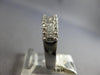 WIDE .90CT DIAMOND 18KT WHITE GOLD 3D ROUND & PRINCESS WEDDING ANNIVERSARY RING