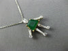 ESTATE 1.71CT DIAMOND & AAA EMERALD 14K TWO TONE GOLD 3D FLEXIBLE FEMALE PENDANT