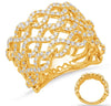 LARGE 1.0CT DIAMOND 14K YELLOW GOLD 3D MULTI INFINITY LOVE KNOT ANNIVERSARY RING