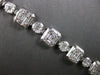 LARGE 6.92CT DIAMOND 18K WHITE GOLD 3D ROUND BAGUETTE & MARQUISE TENNIS BRACELET