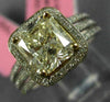 LARGE 2.73CT WHITE & FANCY YELLOW DIAMOND 18KT TWO TONE GOLD 3D ENGAGEMENT RING