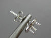 ESTATE .31CT DIAMOND 14KT WHITE GOLD 3 PRONG HALO SOLITAIRE SEMI MOUNT EARRINGS