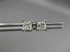 ESTATE LARGE 1.0CT PRINCESS DIAMOND 14KT WHITE GOLD STUD EARRINGS 5mm #23819