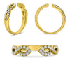 ESTATE .35CT DIAMOND 14KT YELLOW GOLD 3D ROUND MULTI INFINITY TENSION LOVE RING