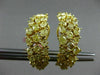 LARGE GIA 4.67CT FANCY YELLOW DIAMOND 18KT YELLOW GOLD CLUSTER CLIP ON EARRINGS