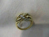WIDE ESTATE DIAMOND 14K WHITE YELLOW GOLD COCKTAIL ROPE KNOT RING F/G VVS #19483