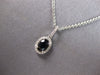 ESTATE .8CT DIAMOND & AAA SAPPHIRE 14KT WHITE GOLD 3D OVAL & ROUND PENDANT 28160