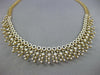 LARGE 5.22CT DIAMOND 14K YELLOW GOLD MULTI CIRCULAR CHANDELIER COCKTAIL NECKLACE