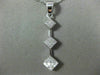 ESTATE .75CT DIAMOND 14KT WHITE GOLD CLASSIC PAST PRESENT FUTURE PENDANT #19063