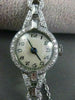 ANTIQUE LARGE 1.15CT OLD MINE DIAMOND PLATINUM MECHANICAL ROUND WATCH #22196