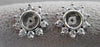 ESTATE .60CTW DIAMOND 14KT WHITE GOLD EARRING JACKETS STAR 12MM F/G VS #20879