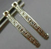 ESTATE .50CT DIAMOND 14K WHITE GOLD PAVE DOUBLE SIDED HOOP HUGGIE EARRINGS 17967