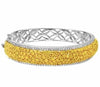 LARGE 8.39CT WHITE & FANCY YELLOW DIAMOND 18K 2 TONE GOLD MULTI SHAPE BRACELET