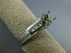 ANTIQUE .40CT DIAMOND 18KT WHITE GOLD 3D ROUND SEMI MOUNT ENGAGEMENT RING #22417