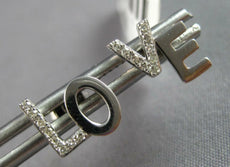 ESTATE .06CT DIAMOND 14KT WHITE GOLD 3D CLASSIC LOVE STUD EARRINGS