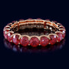 ESTATE 3.60CT AAA RUBY 14K ROSE GOLD CLASSIC SHARED PRONG ETERNITY FUN LOVE RING