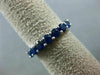 ESTATE 3.8CT AAA ROUND SAPPHIRE 14K WHITE GOLD ETERNITY WEDDING ANNIVERSARY RING