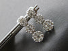 1.0CT DIAMOND 14KT WHITE GOLD 3D PAST PRESENT FUTURE JOURNEY HANGING EARRINGS