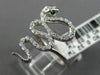 ESTATE LARGE .34CT DIAMOND & AAA EMERALD 14KT WHITE GOLD 3D SNAKE SWIRL FUN RING