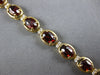 10.71CT DIAMOND & AAA GARNET 14KT YELLOW GOLD 3D OVAL & ROUND TENNIS BRACELET