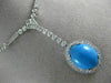 ANTIQUE 5.80CT DIAMOND & AAA TURQUOISE 14K WHITE GOLD HALO ETOILE NECKLACE 21870