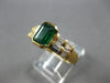 1.35CT DIAMOND & AAA EMERALD 18KT YELLOW GOLD SEMI BEZEL ENGAGEMENT RING #27978