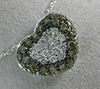 ESTATE 1.07CT WHITE & CHOCOLATE FANCY DIAMOND 14K GOLD HEART LOVE PENDANT #14426
