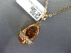 ESTATE LARGE .06CT DIAMOND 14KT ROSE GOLD 3D BABY GIRL SHOE FUN FLOATING PENDANT