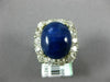 ANTIQUE EXTRA LARGE 15.23CT ROSE CUT DIAMOND & AAA SAPPHIRE PLATINUM HALO RING