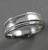 ESTATE SOLID PLATINUM MENS MILGRAIN WEDDING BAND RING 6MM WIDE SIZE 9.75