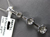LARGE .75CT DIAMOND 14KT WHITE GOLD PAST PRESENT FUTURE FLOWER FLOATING PENDANT