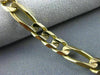 ESTATE LONG 14KT YELLOW GOLD CLASSIC SOLID ITALIAN FIGARO MEN'S BRACELET #19537