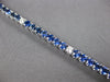 8.42CT DIAMOND & AAA SAPPHIRE 14KT WHITE GOLD 3D CLASSIC ROUND TENNIS BRACELET
