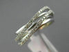 ESTATE .47CT DIAMOND 18KT WHITE GOLD 3D OPEN MULTI ROW CRISS CROSS LOVE RING