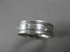 ESTATE DIAMOND 14KT WHITE GOLD MENS WEDDING BAND ETERNITY RING 5MM 11.00 #14336