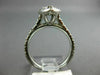 ESTATE LARGE 1.0CT ROUND & MARQUISE DIAMOND 14K WHITE GOLD HALO ENGAGEMENT RING