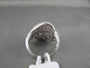 ANTIQUE WIDE 2.15CT DIAMOND 18KT WHITE GOLD FILIGREE MULTI ROW ANNIVERSARY RING