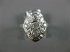 ANTIQUE WIDE .78CT DIAMOND 14KT WHITE GOLD ROUND & MARQUISE FILIGREE RING #565