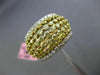 LARGE 3.12CT WHITE & FANCY YELLOW DIAMOND 18KT TWO TONE GOLD 3D ANNIVERSARY RING
